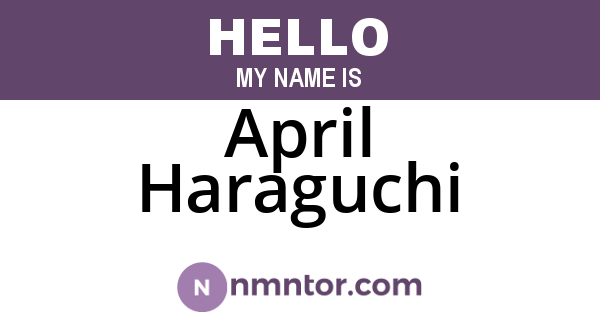 April Haraguchi