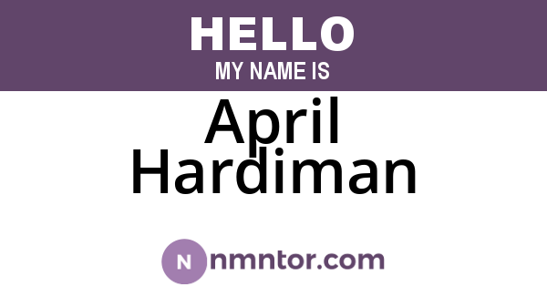 April Hardiman