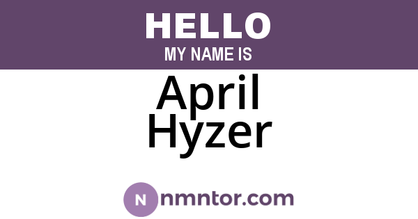 April Hyzer
