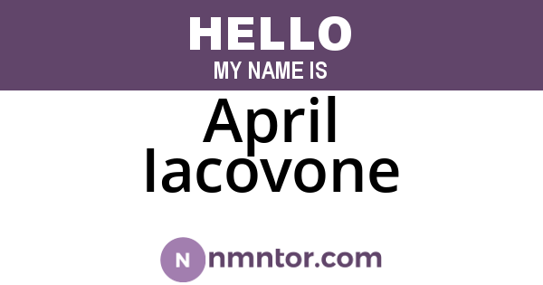 April Iacovone