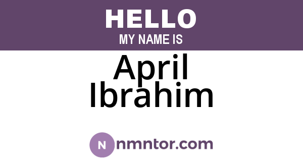 April Ibrahim