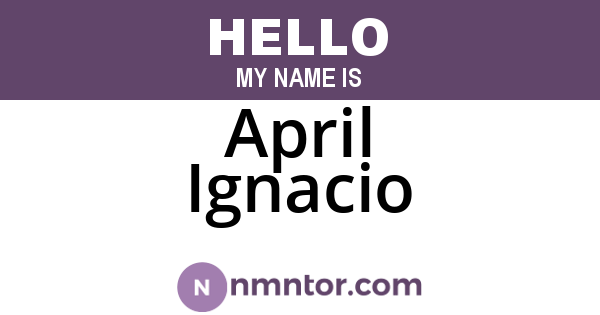 April Ignacio
