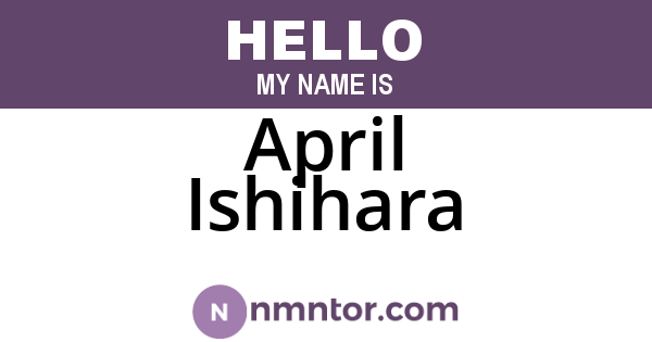 April Ishihara