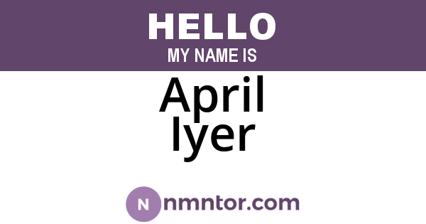 April Iyer