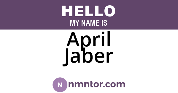 April Jaber
