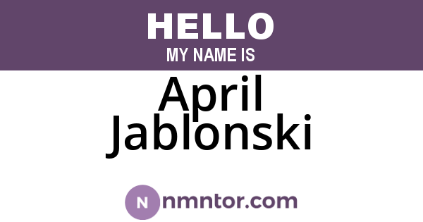 April Jablonski