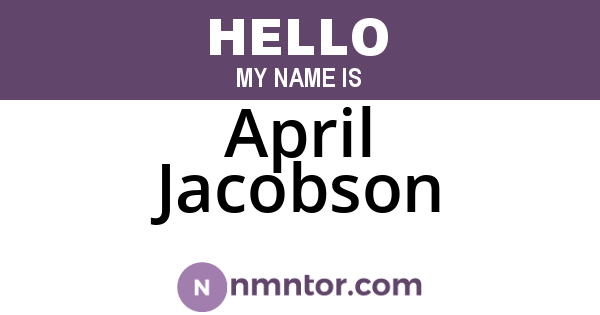 April Jacobson