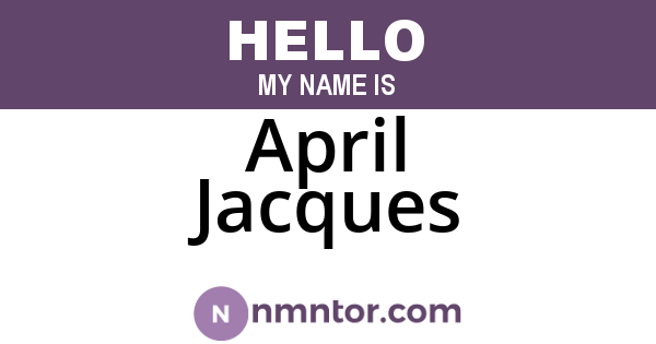 April Jacques