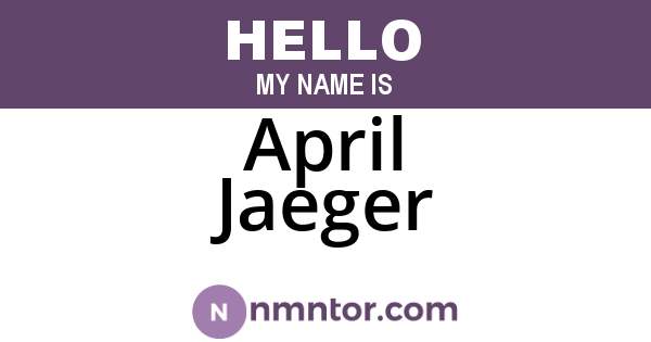 April Jaeger