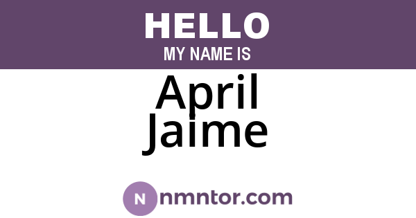 April Jaime