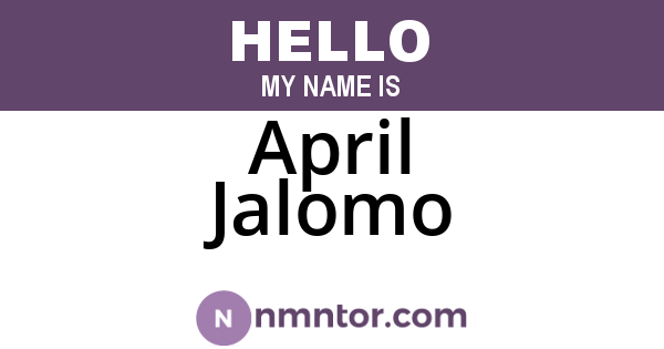 April Jalomo
