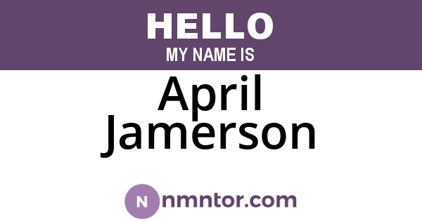April Jamerson