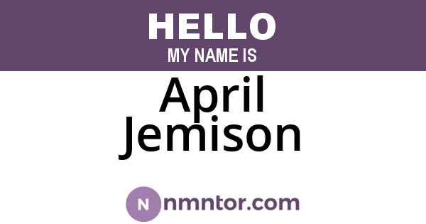 April Jemison