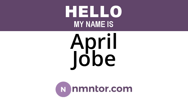 April Jobe