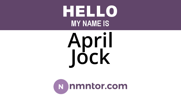 April Jock