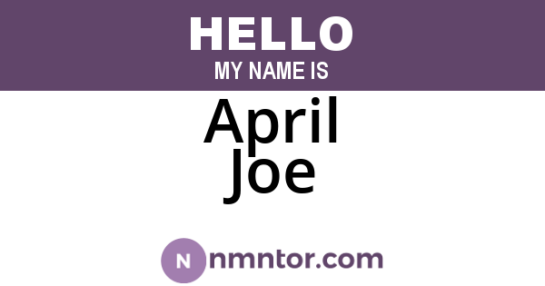 April Joe