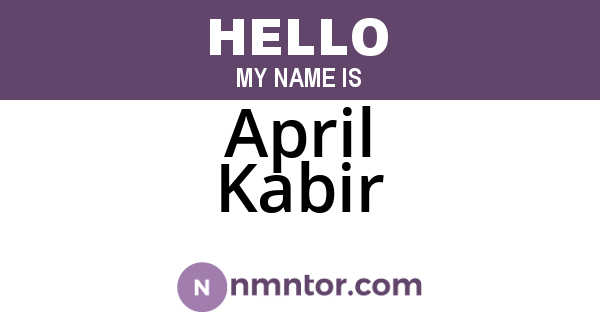 April Kabir