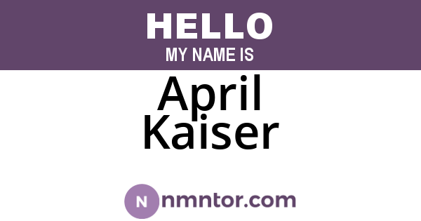 April Kaiser