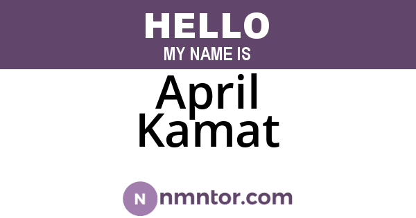 April Kamat