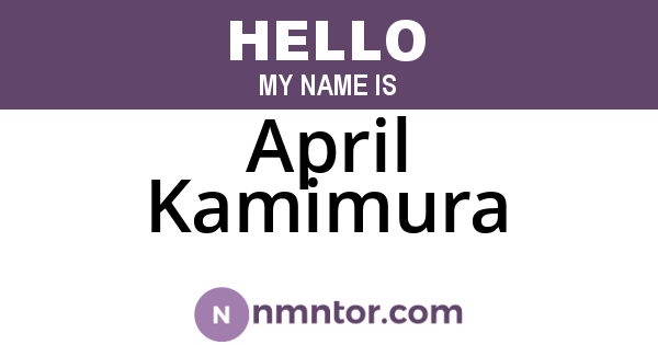 April Kamimura