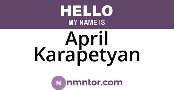 April Karapetyan
