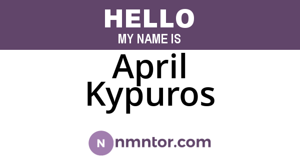 April Kypuros