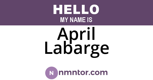 April Labarge