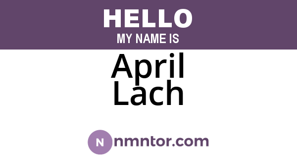 April Lach