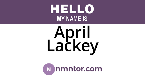 April Lackey