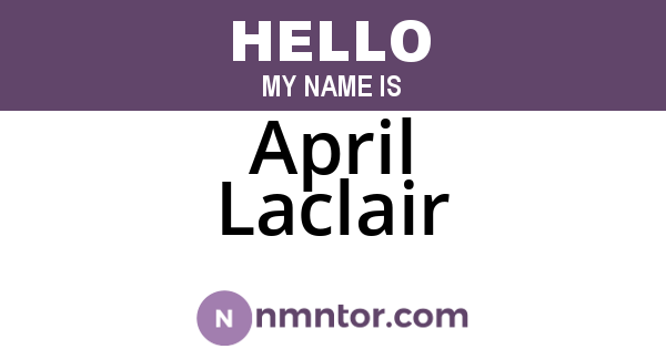April Laclair
