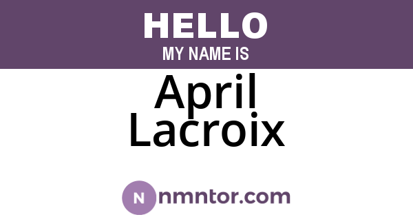 April Lacroix