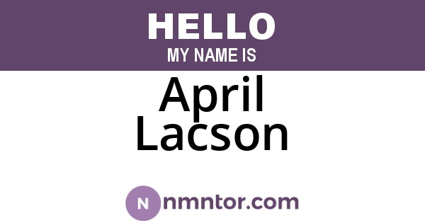 April Lacson