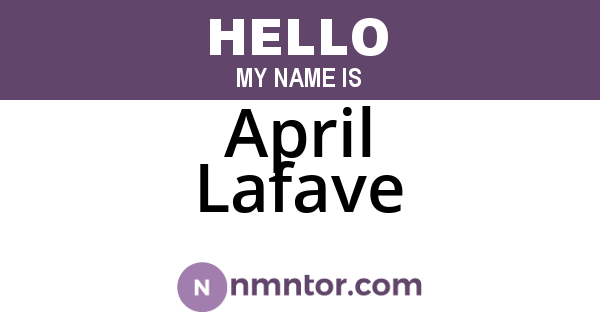 April Lafave