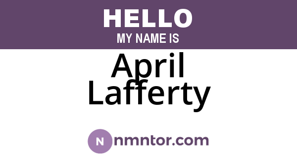 April Lafferty