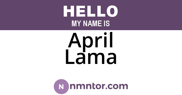 April Lama