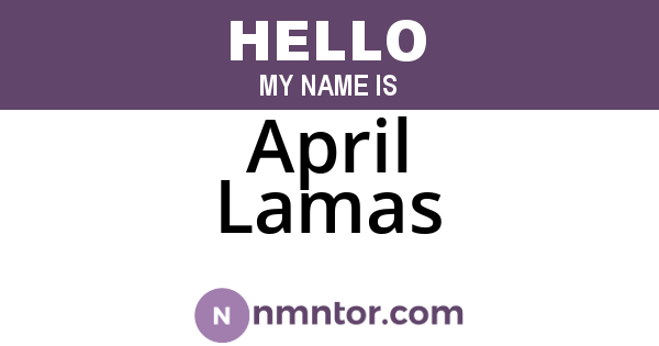 April Lamas