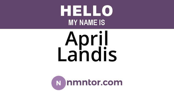 April Landis