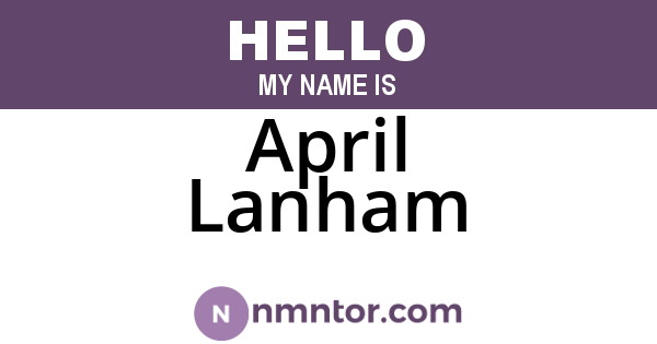 April Lanham