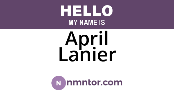 April Lanier