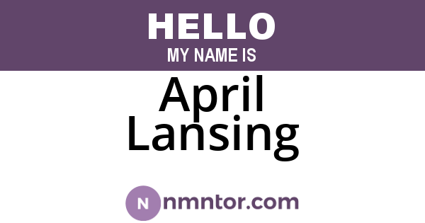 April Lansing