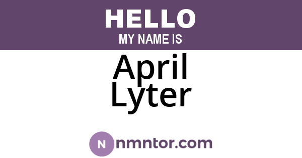 April Lyter
