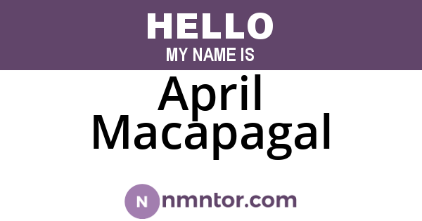 April Macapagal