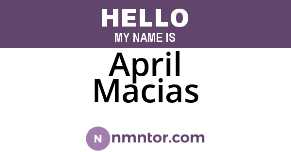 April Macias