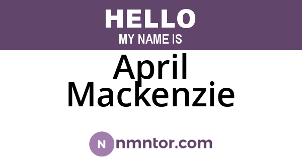 April Mackenzie