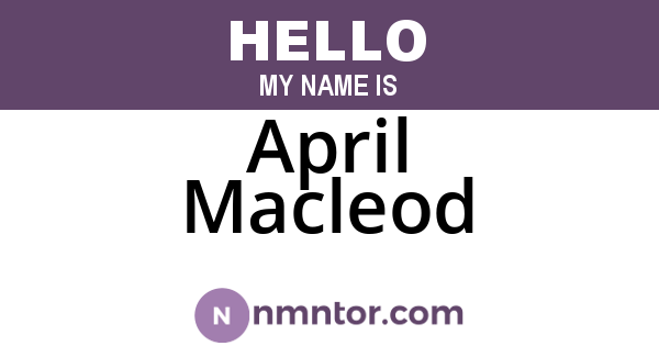 April Macleod