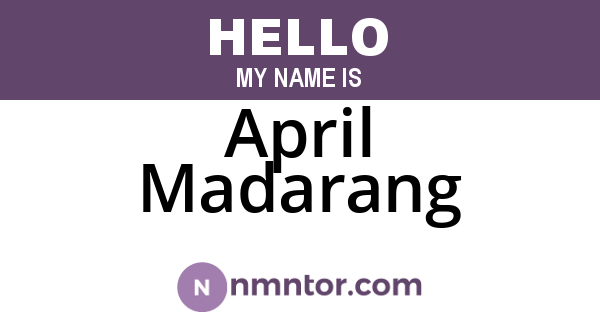 April Madarang
