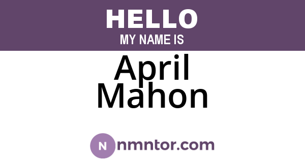 April Mahon