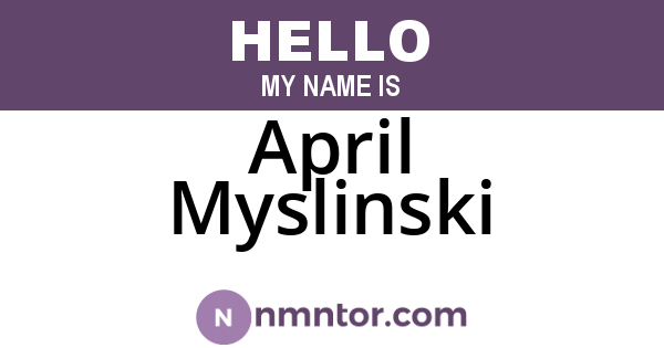 April Myslinski