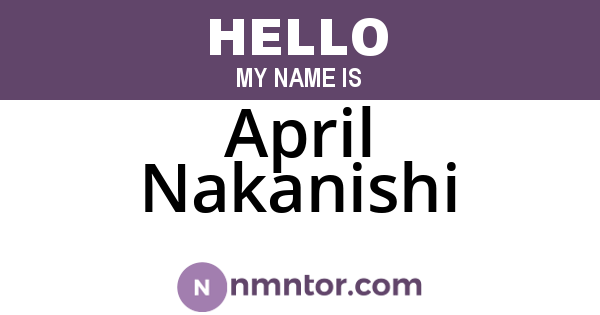 April Nakanishi