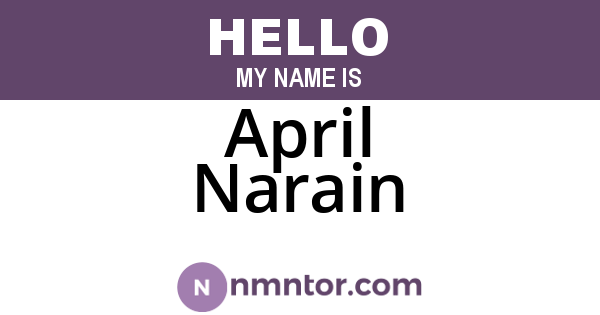 April Narain